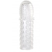 Прозрачная закрытая гелевая насадка - 13,5 см. - Toyfa Basic - в Смоленске купить с доставкой