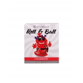 Стимулирующий презерватив-насадка Roll   Ball Strawberry - Sitabella - купить с доставкой в Смоленске