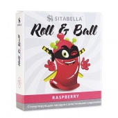 Стимулирующий презерватив-насадка Roll   Ball Raspberry - Sitabella - купить с доставкой в Смоленске
