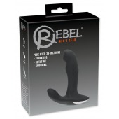 Черный вибромассажер простаты с функцией римминга Plug with Perineum Stimulator - 16,6 см. - Orion - в Смоленске купить с доставкой