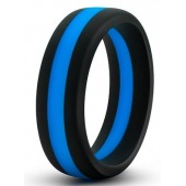 Черно-синее эрекционное кольцо Silicone Go Pro Cock Ring - Blush Novelties - в Смоленске купить с доставкой