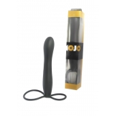 Черная насадка на пенис для двойной стимуляции Mojo BlackJack - 15 см. - Seven Creations - в Смоленске купить с доставкой