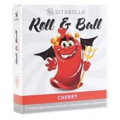 Стимулирующий презерватив-насадка Roll   Ball Cherry - Sitabella - купить с доставкой в Смоленске