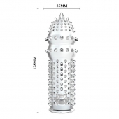 Закрытая прозрачная насадка Crystal sleeve - 14,2 см. - Erowoman-Eroman - в Смоленске купить с доставкой