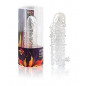 Закрытая прозрачная рельефная насадка Crystal sleeve - 13 см. - Erowoman-Eroman - в Смоленске купить с доставкой