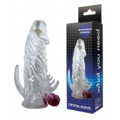 Закрытая прозрачная вибронасадка на пенис Crystal Sleeve Vibe - Erowoman-Eroman - в Смоленске купить с доставкой