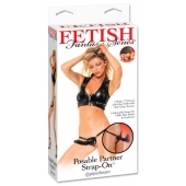 Черный податливый страпон Posable Partner Strap-On - 17,8 см. - Pipedream - купить с доставкой в Смоленске