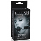 Черный кляп с дырочками Breathable Ball Gag - Pipedream - купить с доставкой в Смоленске