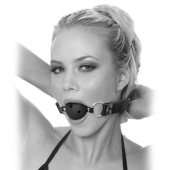 Черный кляп с дырочками Breathable Ball Gag - Pipedream - купить с доставкой в Смоленске