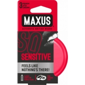 Ультратонкие презервативы в железном кейсе MAXUS Sensitive - 3 шт. - Maxus - купить с доставкой в Смоленске