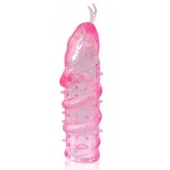 Закрытая рельефная насадка Crystal sleeve snakes в виде змеи с усиками - 14 см. - Erowoman-Eroman - в Смоленске купить с доставкой