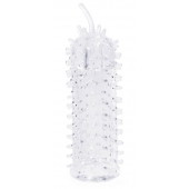 Закрытая рельефная насадка Crystal sleeve с усиками - 12 см. - Erowoman-Eroman - в Смоленске купить с доставкой