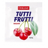 Пробник гель-смазки Tutti-frutti с вишнёвым вкусом - 4 гр. - Биоритм - купить с доставкой в Смоленске