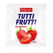 Пробник гель-смазки Tutti-frutti с земляничным вкусом - 4 гр. - Биоритм - купить с доставкой в Смоленске