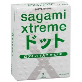 Презервативы Sagami Xtreme SUPER DOTS с точками - 3 шт. - Sagami - купить с доставкой в Смоленске