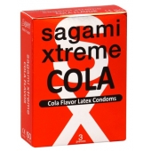 Ароматизированные презервативы Sagami Xtreme COLA - 3 шт. - Sagami - купить с доставкой в Смоленске