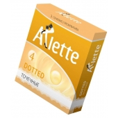 Презервативы Arlette Dotted с точечной текстурой - 3 шт. - Arlette - купить с доставкой в Смоленске
