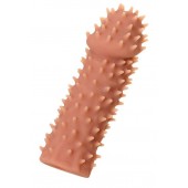 Телесная реалистичная насадка KOKOS Extreme Sleeve 07 с дополнительной стимуляцией - 12,7 см. - KOKOS - в Смоленске купить с доставкой