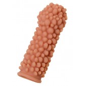 Телесная реалистичная насадка KOKOS Extreme Sleeve 08 с дополнительной стимуляцией - 12,7 см. - KOKOS - в Смоленске купить с доставкой