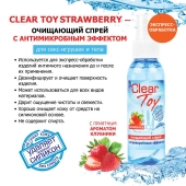 Очищающий спрей для игрушек CLEAR TOY Strawberry - 100 мл. - Биоритм - купить с доставкой в Смоленске