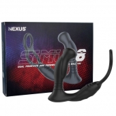 Черная анальная пробка NEXUS SIMUL8 с фиксацией на теле кольцами - Nexus Range - в Смоленске купить с доставкой