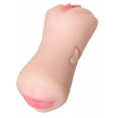 Телесный двусторонний мастурбатор Pretty Mouth - ротик и вагина - ToyFa - в Смоленске купить с доставкой