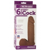 Насадка-мулат для трусиков Vac-U-Lock 6  ULTRASKYN Cock - 17,3 см. - Doc Johnson - купить с доставкой в Смоленске