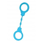 Голубые силиконовые наручники A-Toys без ключа - A-toys - купить с доставкой в Смоленске