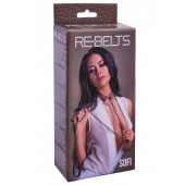 Коричневый поводок и чокер с кольцом Sofi - Rebelts - купить с доставкой в Смоленске