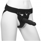 Черный полый вибрострапон Body Extensions BE Aroused - 17,78 см. - Doc Johnson - купить с доставкой в Смоленске