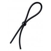 Черное лассо на пенис с одной бусиной - A-toys - в Смоленске купить с доставкой