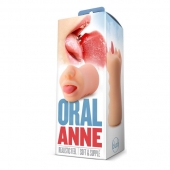 Телесный мастурбатор-ротик с язычком Oral Anne - Blush Novelties - в Смоленске купить с доставкой