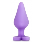 Фиолетовая анальная пробка Naughty Candy Heart Do Me Now - 8,9 см. - Blush Novelties - купить с доставкой в Смоленске