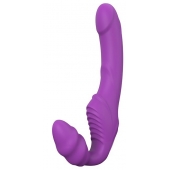 Фиолетовый безремневой вибрострапон DOUBLE DIPPER - Dream Toys - купить с доставкой в Смоленске