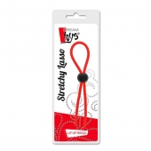 Красное эрекционное лассо с одной бусиной-утяжкой STRETCHY THIN LASSO - Dream Toys - в Смоленске купить с доставкой