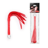 Красная плеть с рукоятью в оплетке - 28 см. - Notabu - купить с доставкой в Смоленске