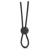 Черное силиконовое лассо на пенис SILICONE LOOP COCK RING - Blush Novelties - в Смоленске купить с доставкой