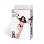 Чёрные манжеты для фиксации на кровати Bondage Bed Strap - Lux Fetish - купить с доставкой в Смоленске