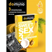 Презервативы для орального секса DOMINO Sweet Sex с ароматом тропических фруктов - 3 шт. - Domino - купить с доставкой в Смоленске