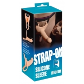Силиконовый полый страпон на ремнях Silicone Strap-on - 16 см. - Orion - купить с доставкой в Смоленске