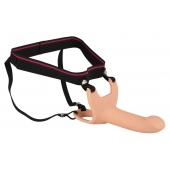Силиконовый полый страпон на ремнях Silicone Strap-on - 16 см. - Orion - купить с доставкой в Смоленске