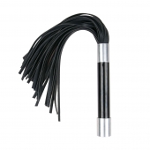 Черная плеть Easytoys Flogger With Metal Grip - 38 см. - Easy toys - купить с доставкой в Смоленске