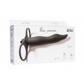 Черная вибронасадка для двойного проникновения Flirtini - 15,9 см. - Lola Games - купить с доставкой в Смоленске