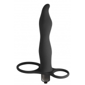 Черная вибронасадка для двойного проникновения Flirtini - 15,9 см. - Lola Games - купить с доставкой в Смоленске