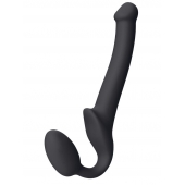 Черный безремневой страпон Silicone Bendable Strap-On S - Strap-on-me - купить с доставкой в Смоленске