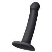 Черный фаллос на присоске Silicone Bendable Dildo S - 17 см. - Strap-on-me - купить с доставкой в Смоленске