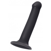 Черный фаллос на присоске Silicone Bendable Dildo M - 18 см. - Strap-on-me - купить с доставкой в Смоленске