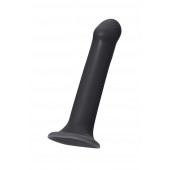 Черный фаллос на присоске Silicone Bendable Dildo L - 19 см. - Strap-on-me - купить с доставкой в Смоленске
