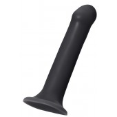 Черный фаллос на присоске Silicone Bendable Dildo L - 19 см. - Strap-on-me - купить с доставкой в Смоленске