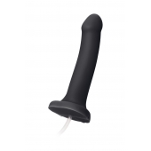 Черный фаллос с имитацией эякуляции Silicon Cum Dildo L - 19,6 см. - Strap-on-me - купить с доставкой в Смоленске